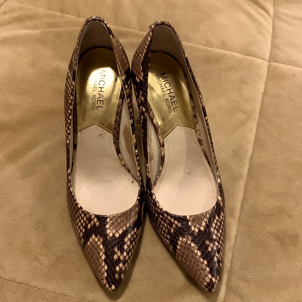 🐍👠Michael Kors Snake Skin Heels👠🐍